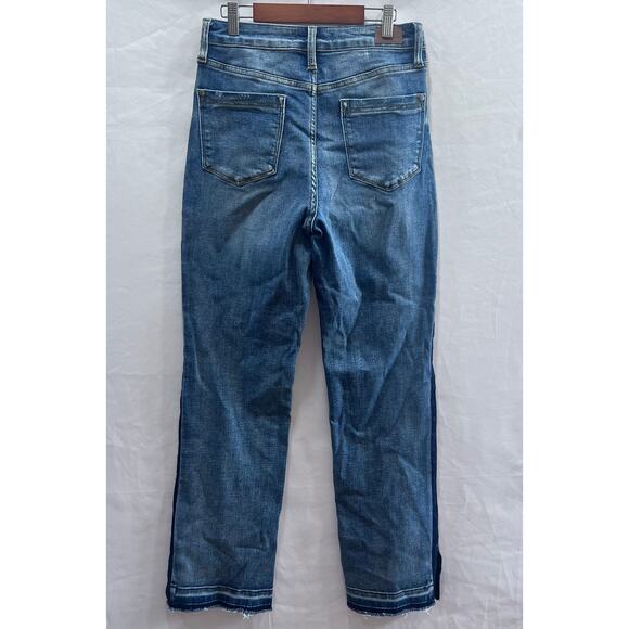 Judy Blue Riley High Waist Dark Side Seam Detail Straight Leg Jeans Women's 7/28 - Picture 3 of 13